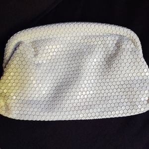 Vintage White Mesh Clutch